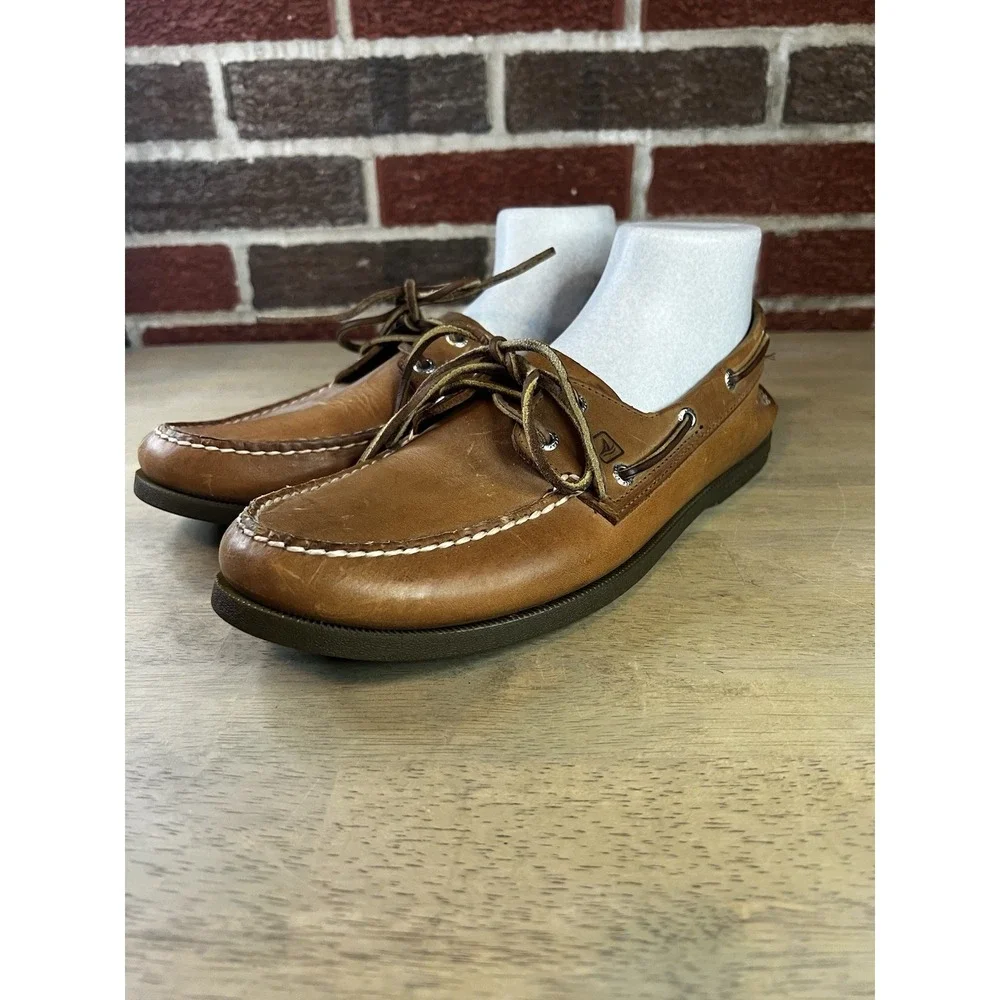 Sperry Topsider Authentic Original US Size 12 Sahara Boat Shoes Men's Leather